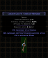 Orb of AugmentationOrb of AugmentationStack Size: 30Augments a magic item with a new random modifierRight click this item then left click a magic item to apply it. Magic items can have up to two random modifiers. enchanted a suffix modifier.